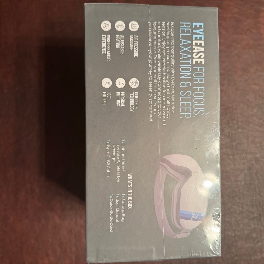 EyeEase Air Pressure Eye Massager Adjustable Heating Wireless Music Bob & Brad - Picture 6 of 8